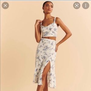 NWT Abercrombie & Fitch 2 Piece Skirt and Crop Top Set